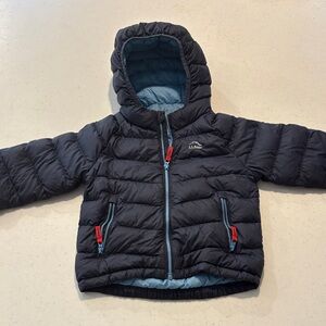 L.L. Bean Navy Puffer Jacket with Hood